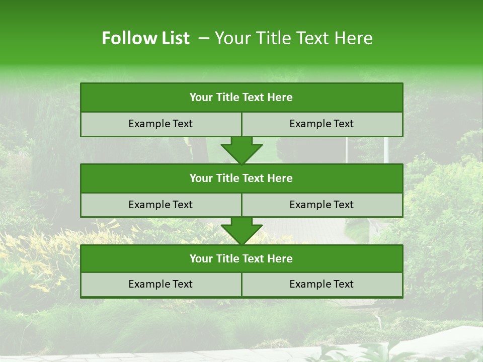 Walkway Public Flower PowerPoint Template
