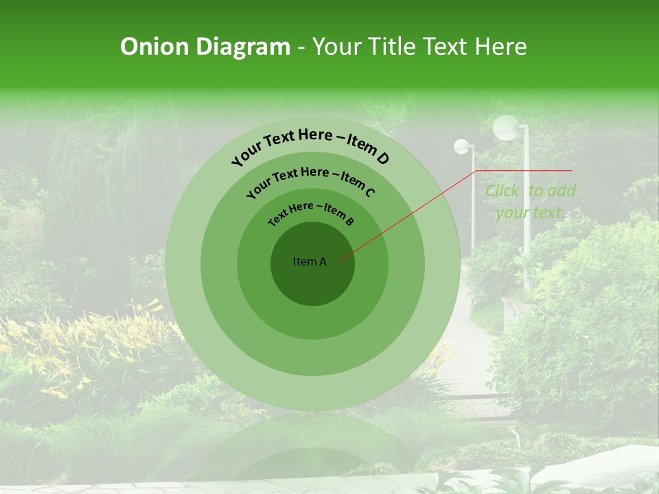 Walkway Public Flower PowerPoint Template