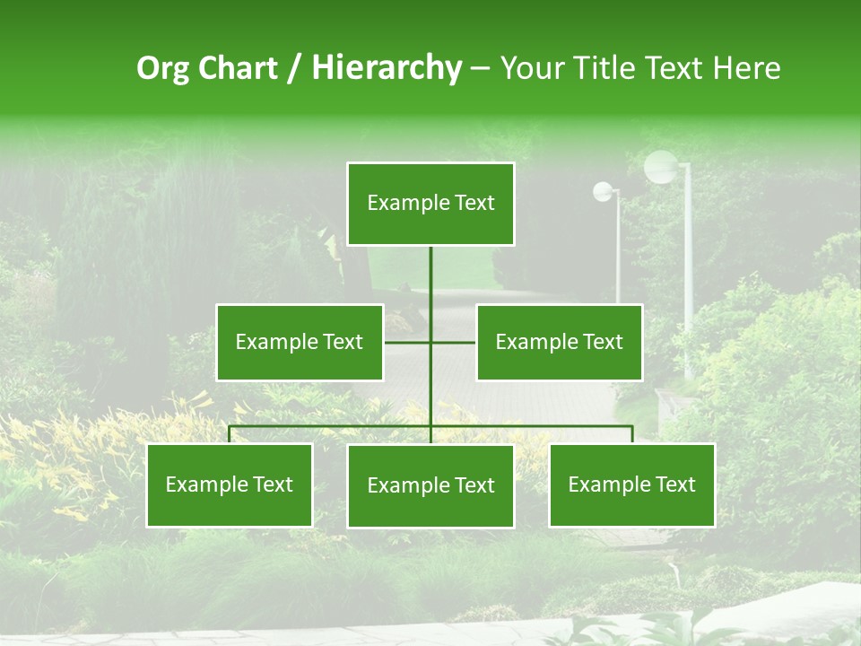 Walkway Public Flower PowerPoint Template
