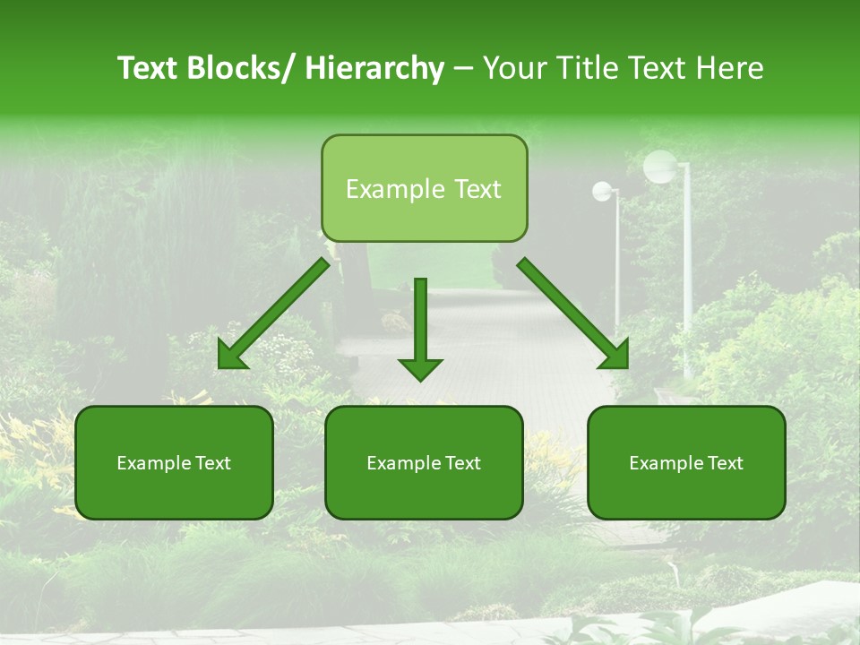 Walkway Public Flower PowerPoint Template