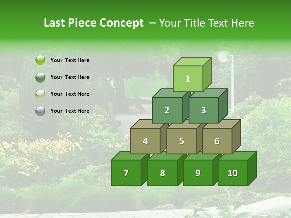 Walkway Public Flower PowerPoint Template