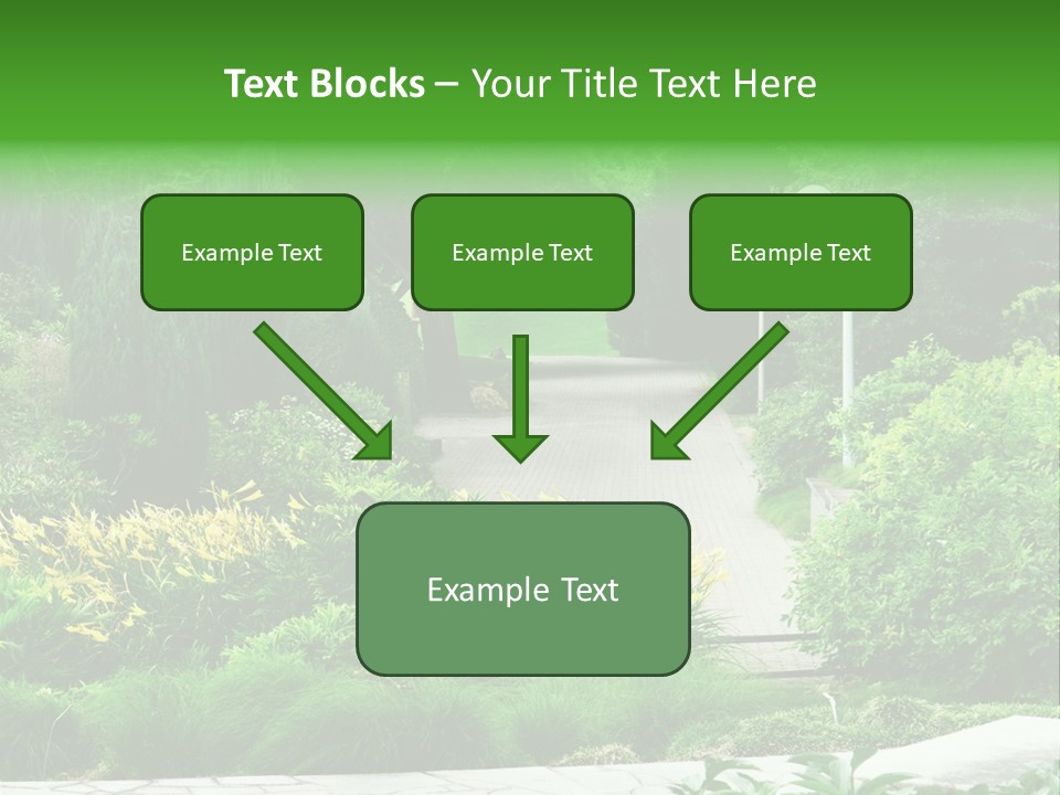 Walkway Public Flower PowerPoint Template