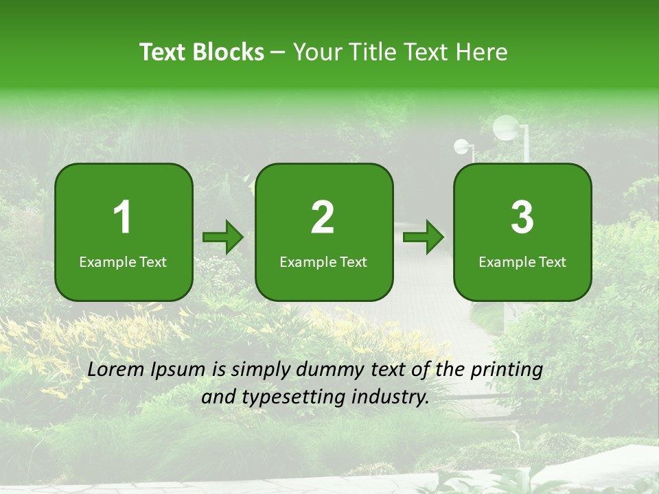 Walkway Public Flower PowerPoint Template