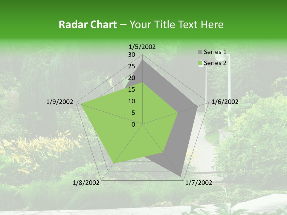 Walkway Public Flower PowerPoint Template