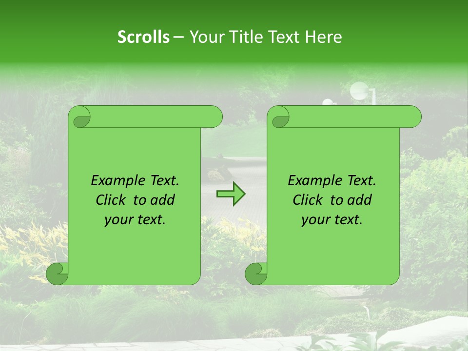 Walkway Public Flower PowerPoint Template