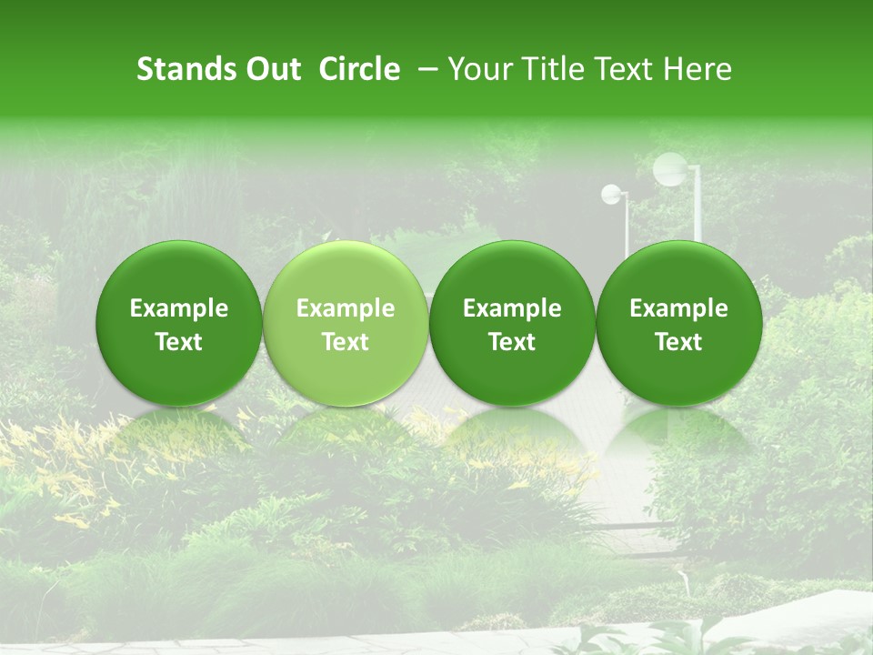 Walkway Public Flower PowerPoint Template