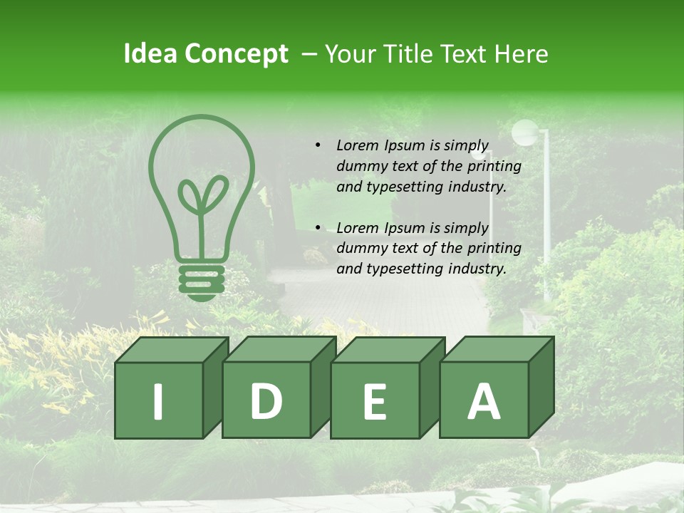 Walkway Public Flower PowerPoint Template