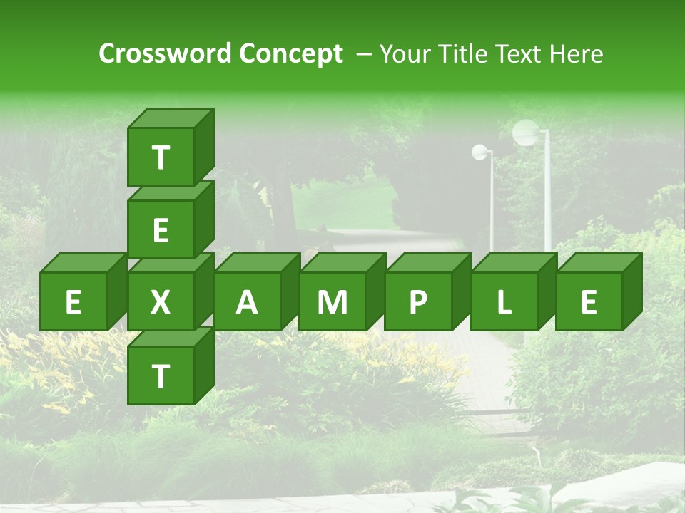 Walkway Public Flower PowerPoint Template