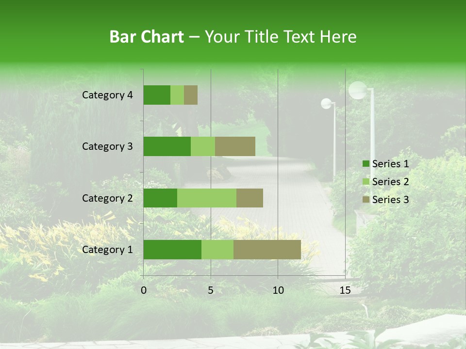Walkway Public Flower PowerPoint Template