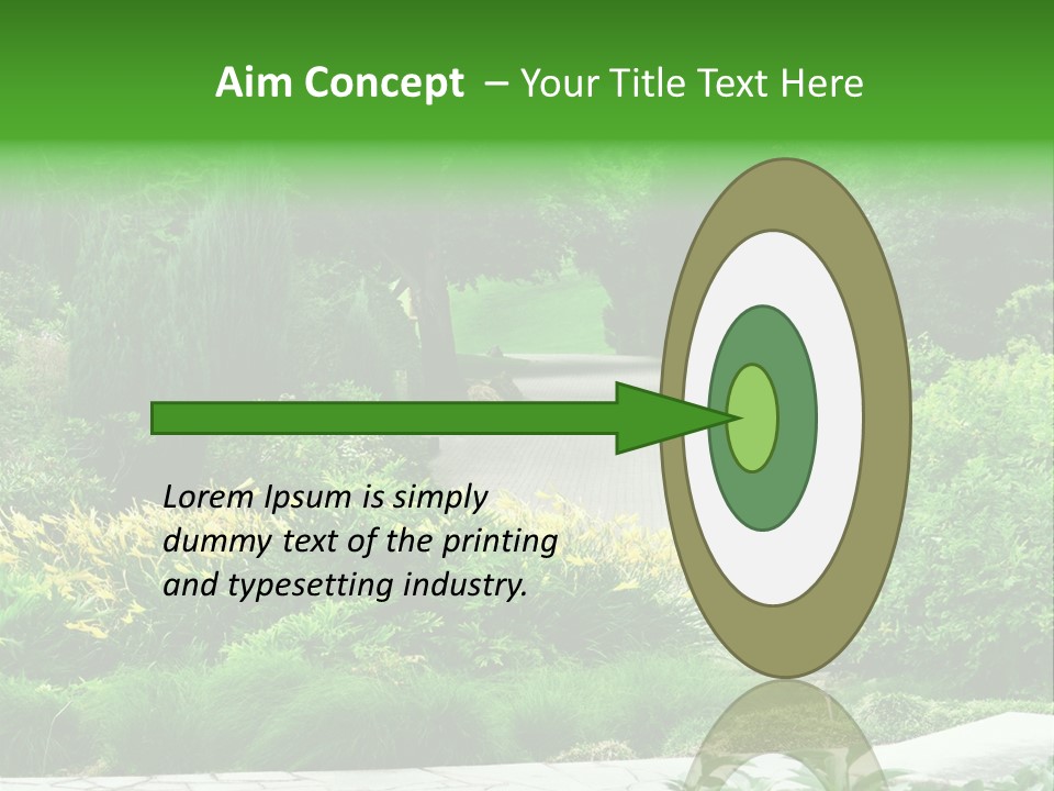 Walkway Public Flower PowerPoint Template