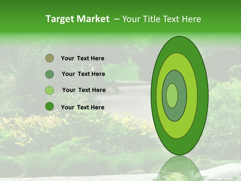 Walkway Public Flower PowerPoint Template