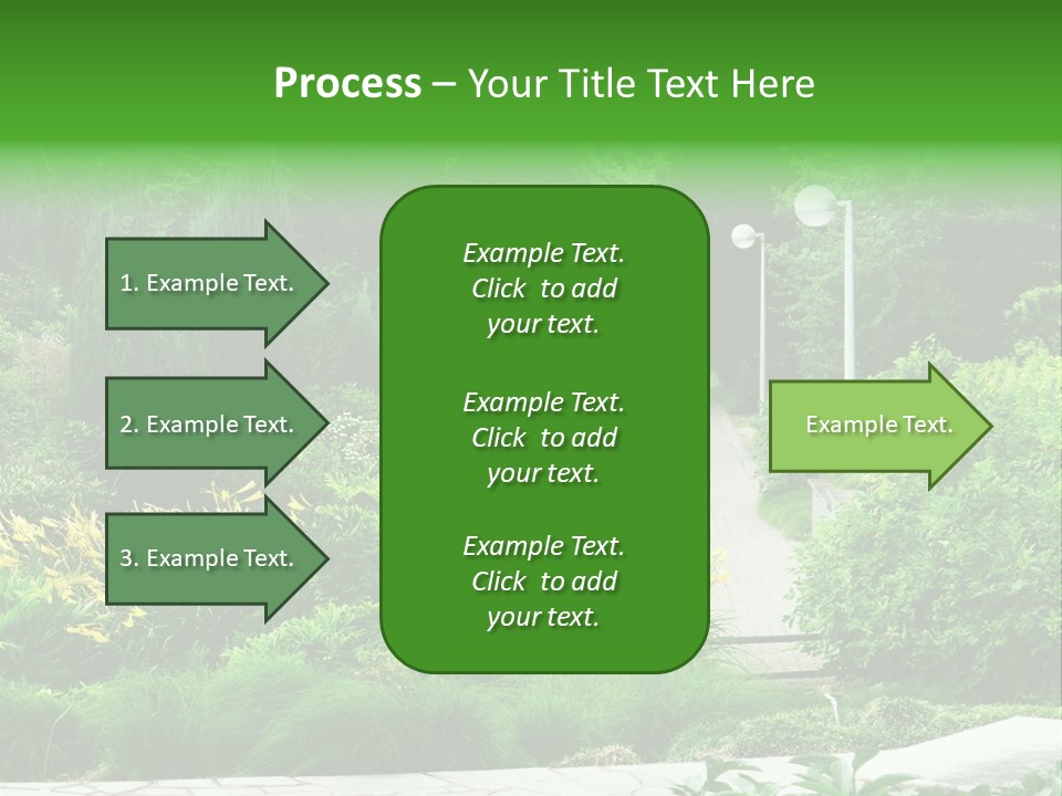 Walkway Public Flower PowerPoint Template