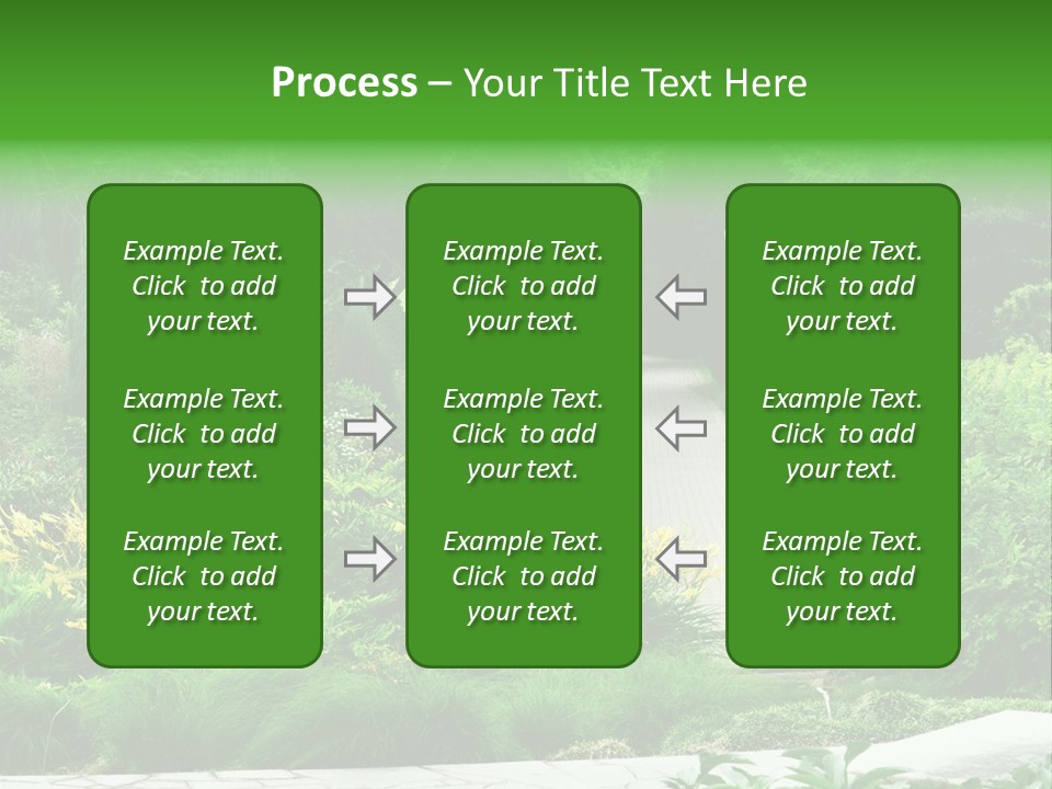 Walkway Public Flower PowerPoint Template