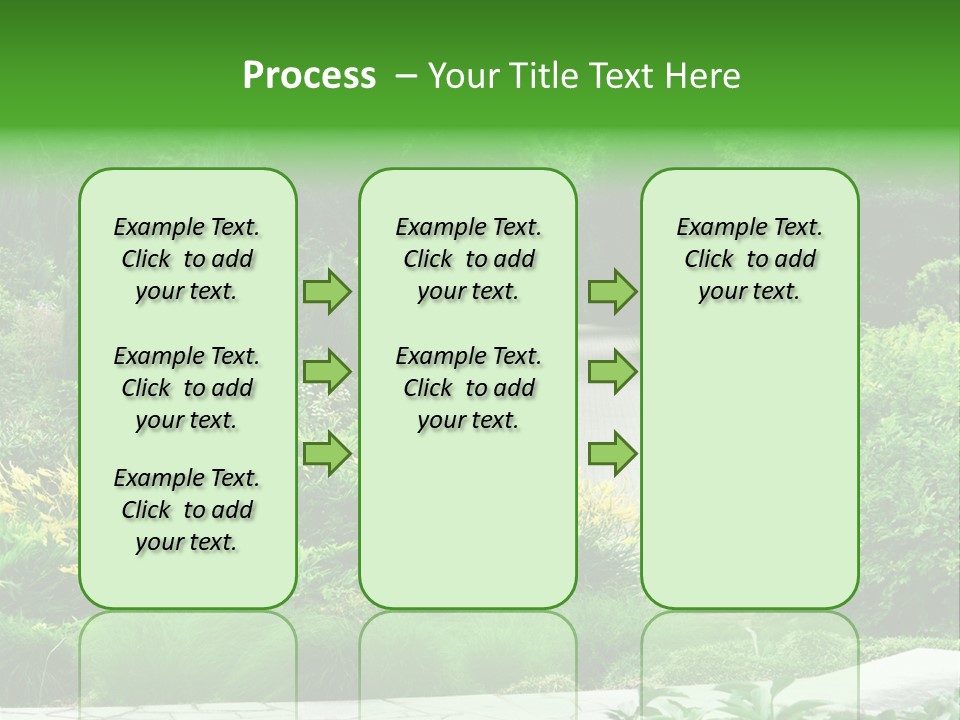 Walkway Public Flower PowerPoint Template