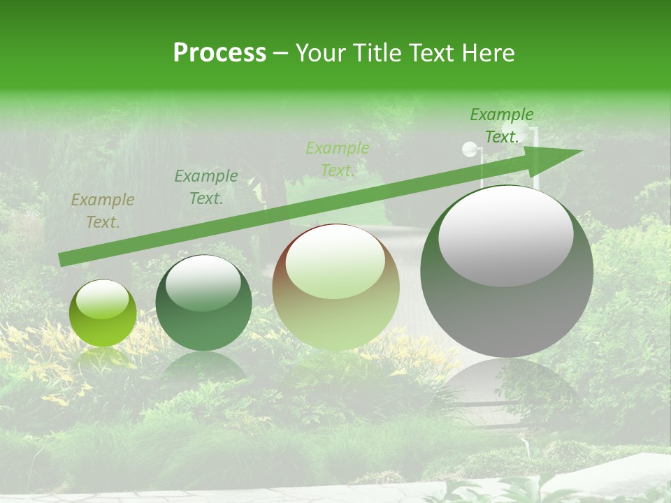 Walkway Public Flower PowerPoint Template