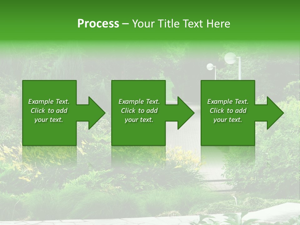 Walkway Public Flower PowerPoint Template