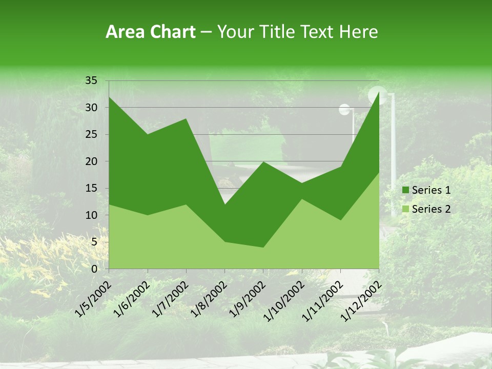 Walkway Public Flower PowerPoint Template