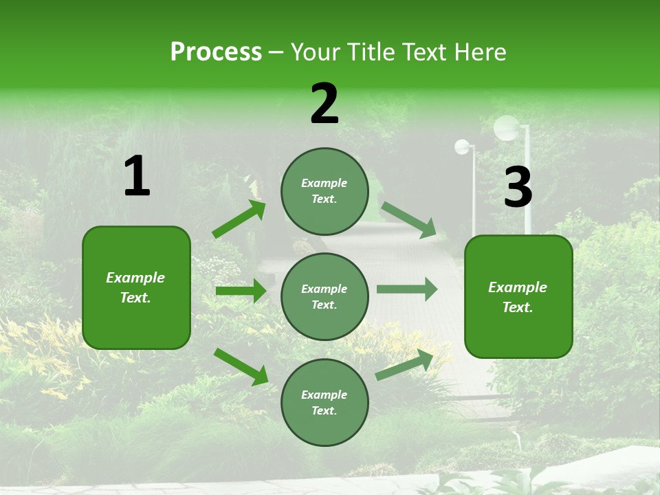 Walkway Public Flower PowerPoint Template
