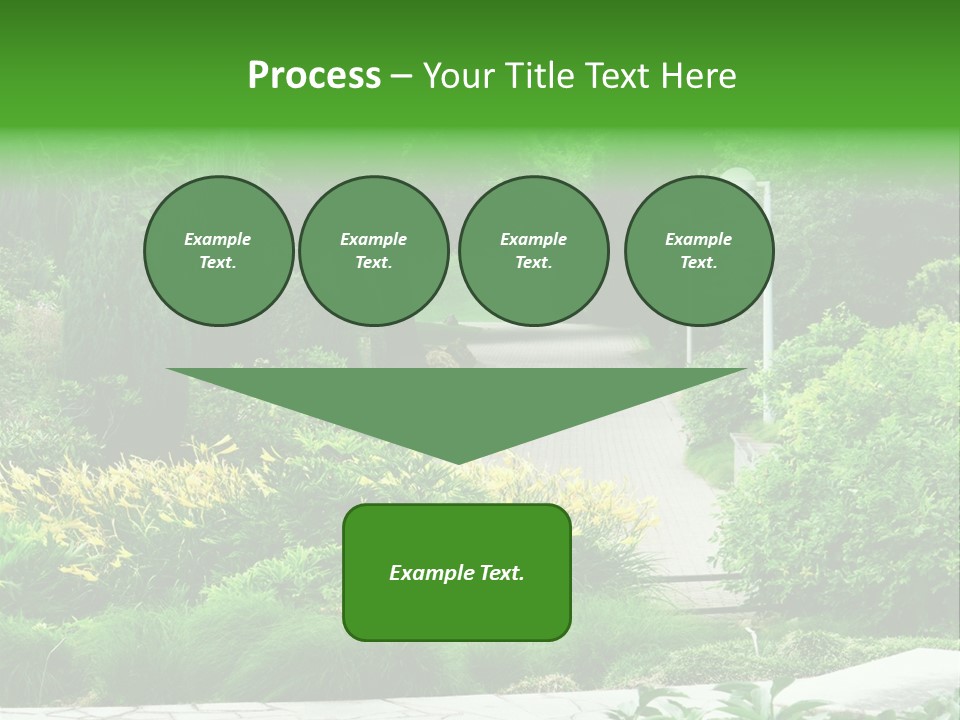 Walkway Public Flower PowerPoint Template