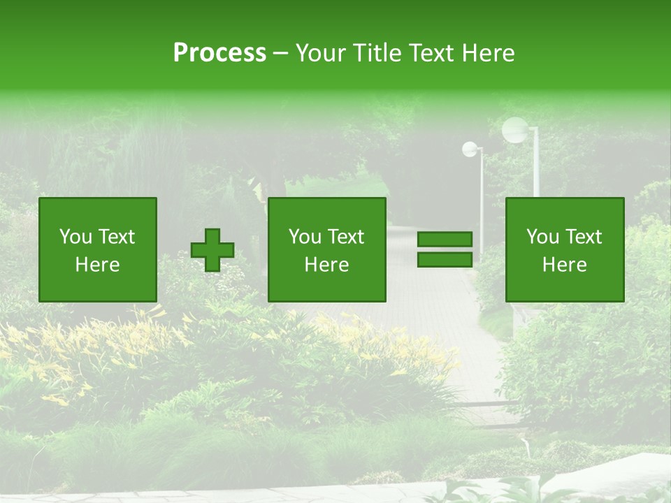 Walkway Public Flower PowerPoint Template