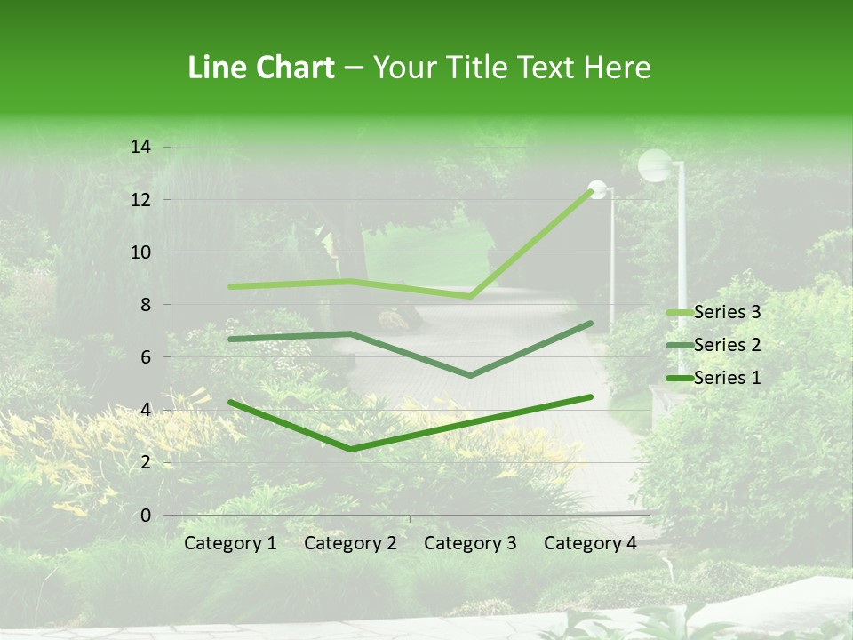Walkway Public Flower PowerPoint Template