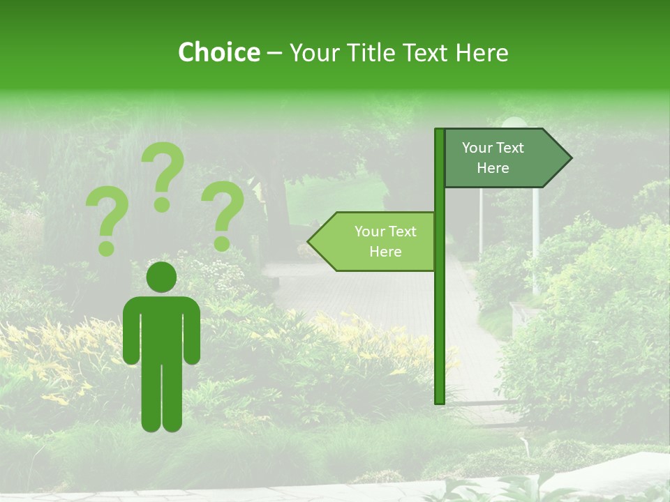 Walkway Public Flower PowerPoint Template