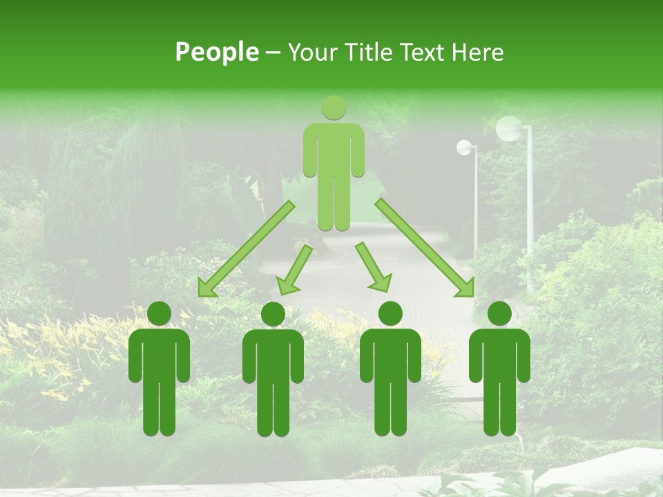 Walkway Public Flower PowerPoint Template