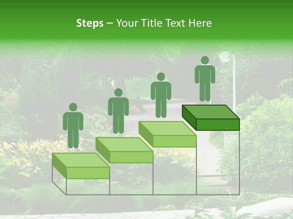 Walkway Public Flower PowerPoint Template