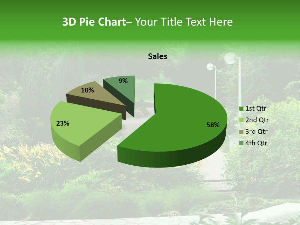 Walkway Public Flower PowerPoint Template
