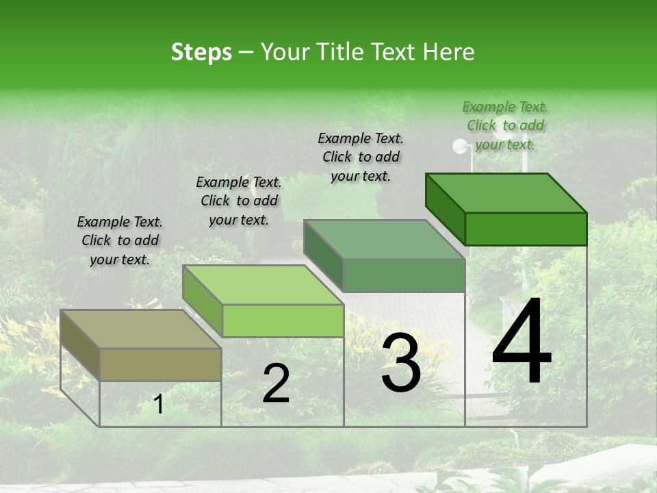 Walkway Public Flower PowerPoint Template