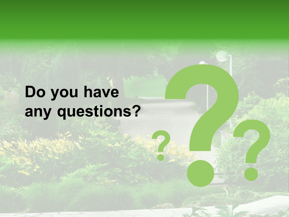 Walkway Public Flower PowerPoint Template