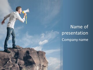 High Voice Businessman PowerPoint Template