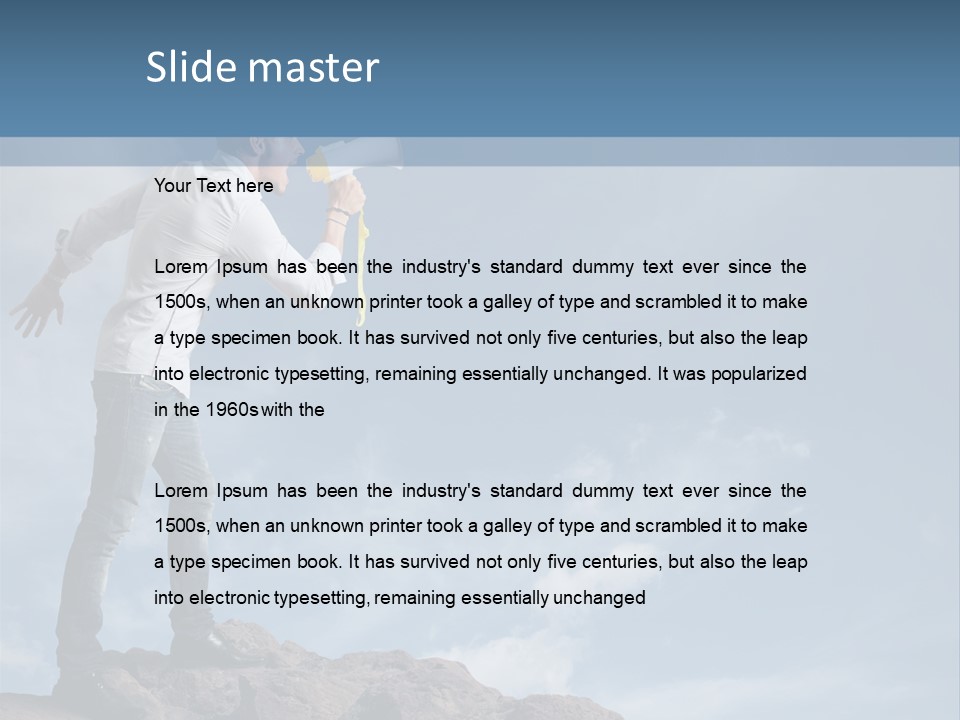 High Voice Businessman PowerPoint Template