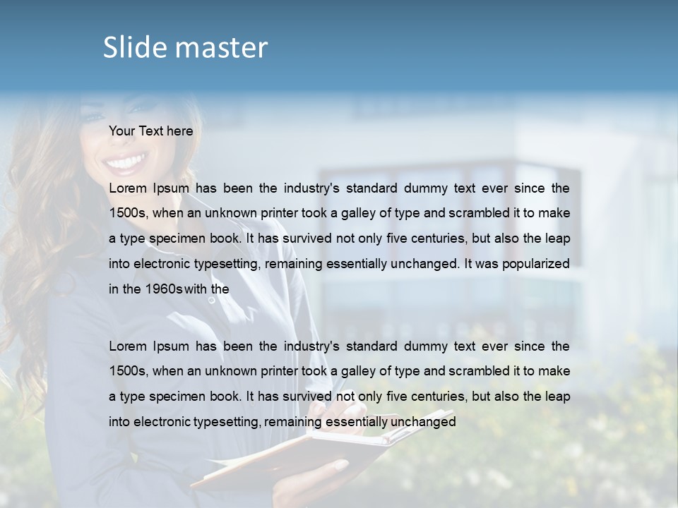 Financing Beautiful Property PowerPoint Template