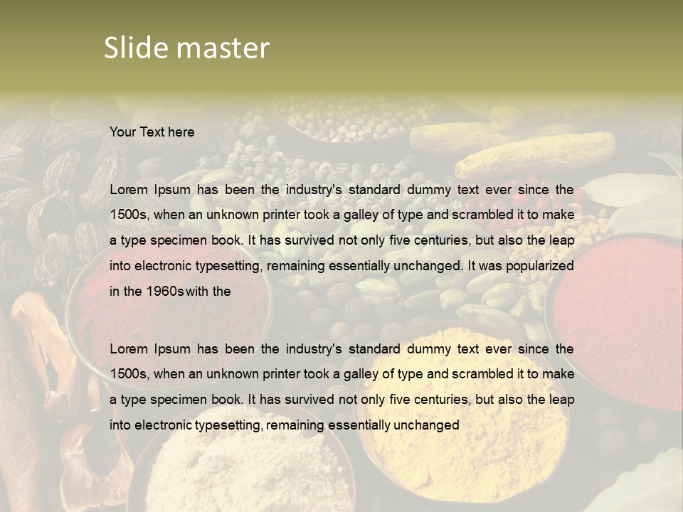 Season Food Mace PowerPoint Template