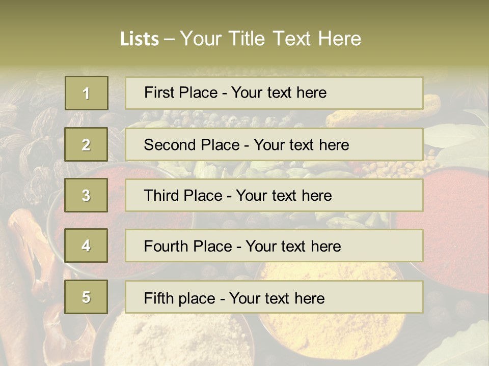 Season Food Mace PowerPoint Template