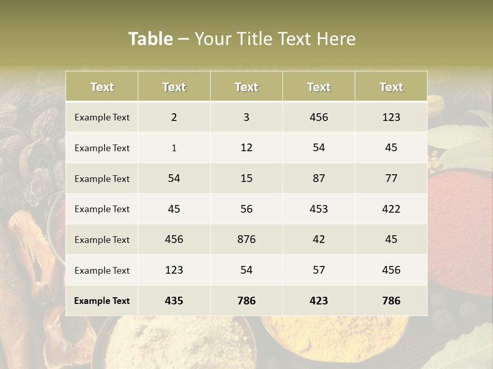 Season Food Mace PowerPoint Template