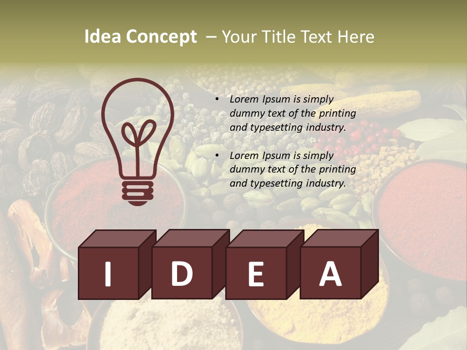 Season Food Mace PowerPoint Template