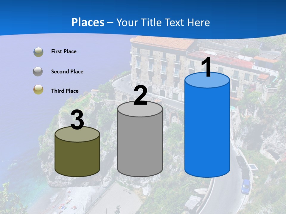 Scenery Beautiful Seaside PowerPoint Template