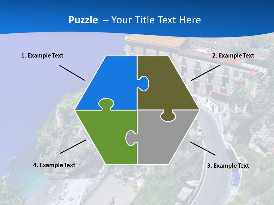 Scenery Beautiful Seaside PowerPoint Template