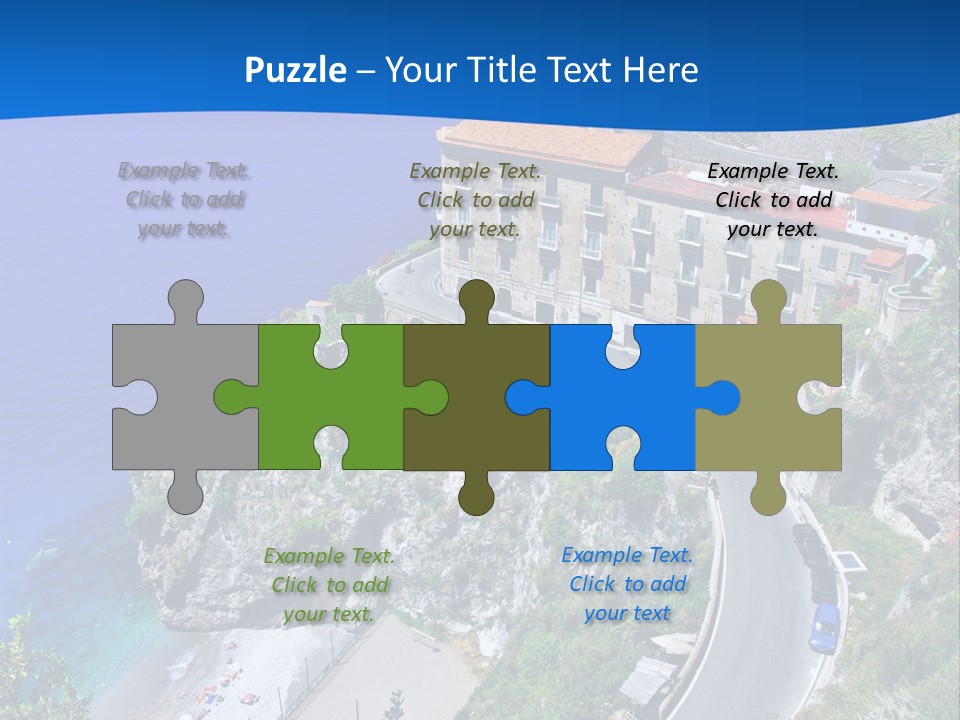 Scenery Beautiful Seaside PowerPoint Template