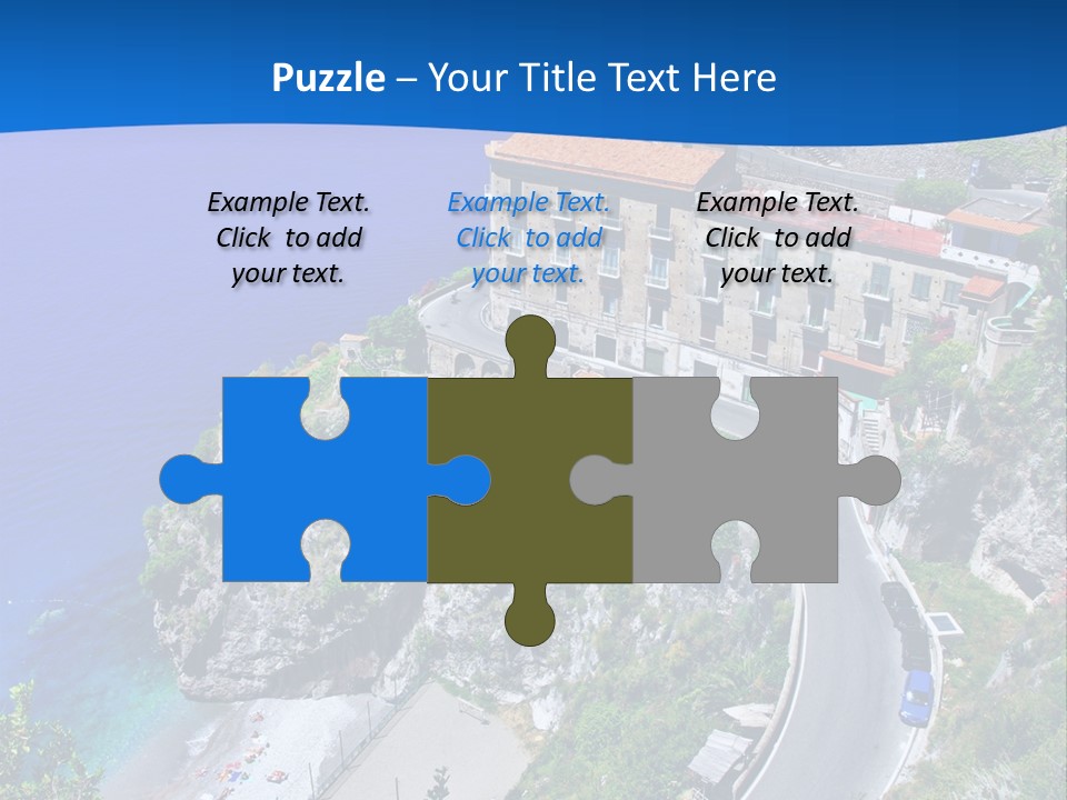 Scenery Beautiful Seaside PowerPoint Template