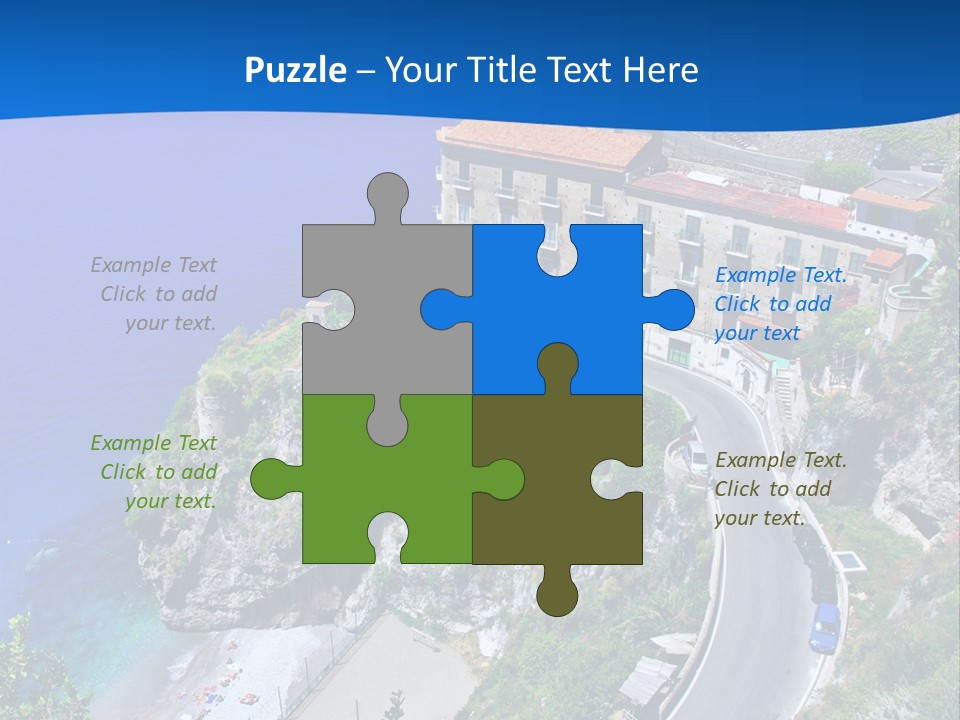 Scenery Beautiful Seaside PowerPoint Template