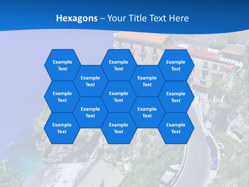 Scenery Beautiful Seaside PowerPoint Template