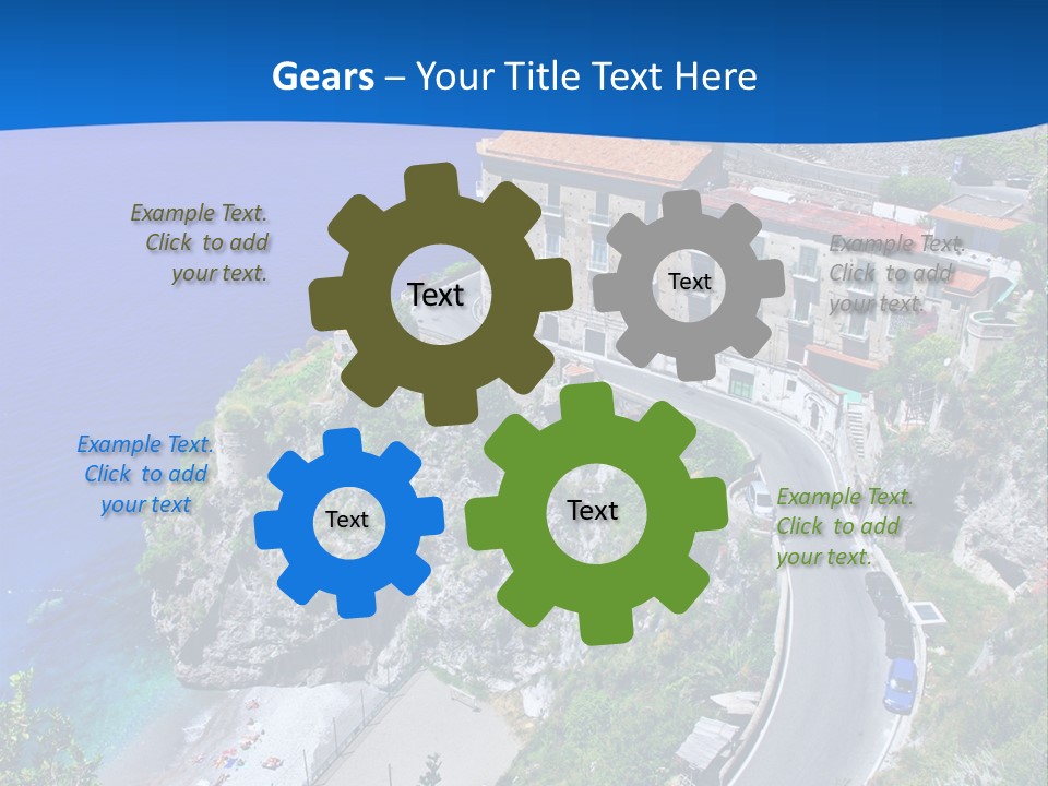 Scenery Beautiful Seaside PowerPoint Template