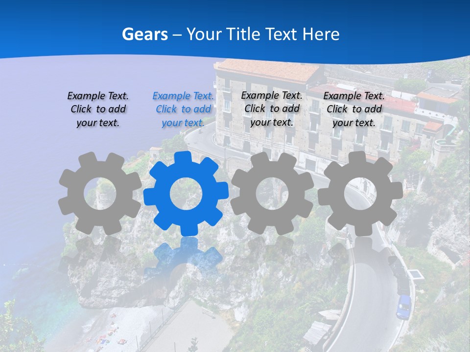 Scenery Beautiful Seaside PowerPoint Template