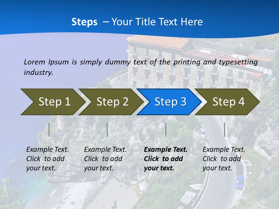 Scenery Beautiful Seaside PowerPoint Template