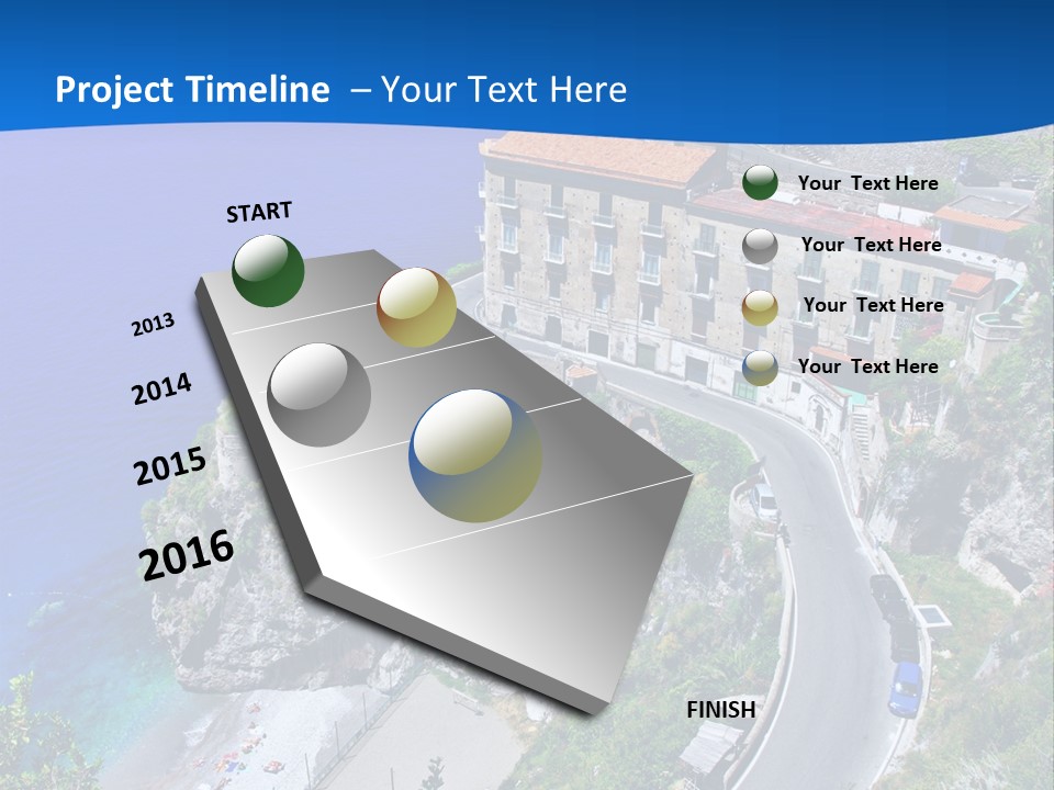 Scenery Beautiful Seaside PowerPoint Template