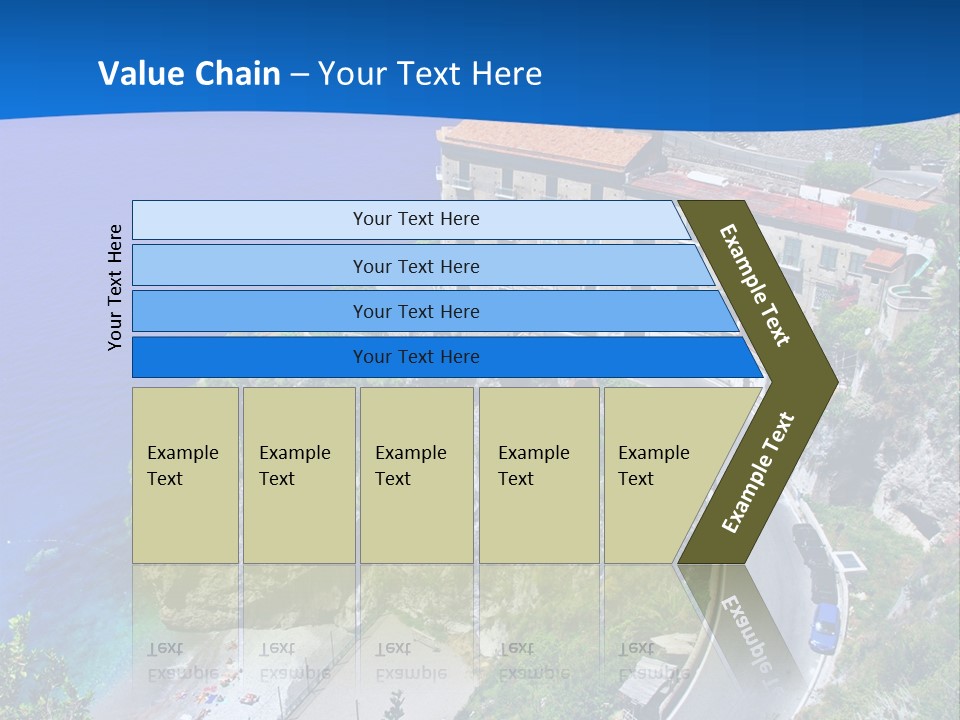 Scenery Beautiful Seaside PowerPoint Template
