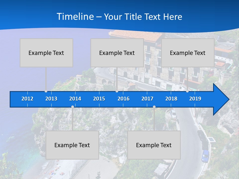 Scenery Beautiful Seaside PowerPoint Template